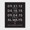 Special Dates Anniversary Print // Heart Always