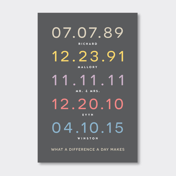 Special Dates Print // Multi Colors