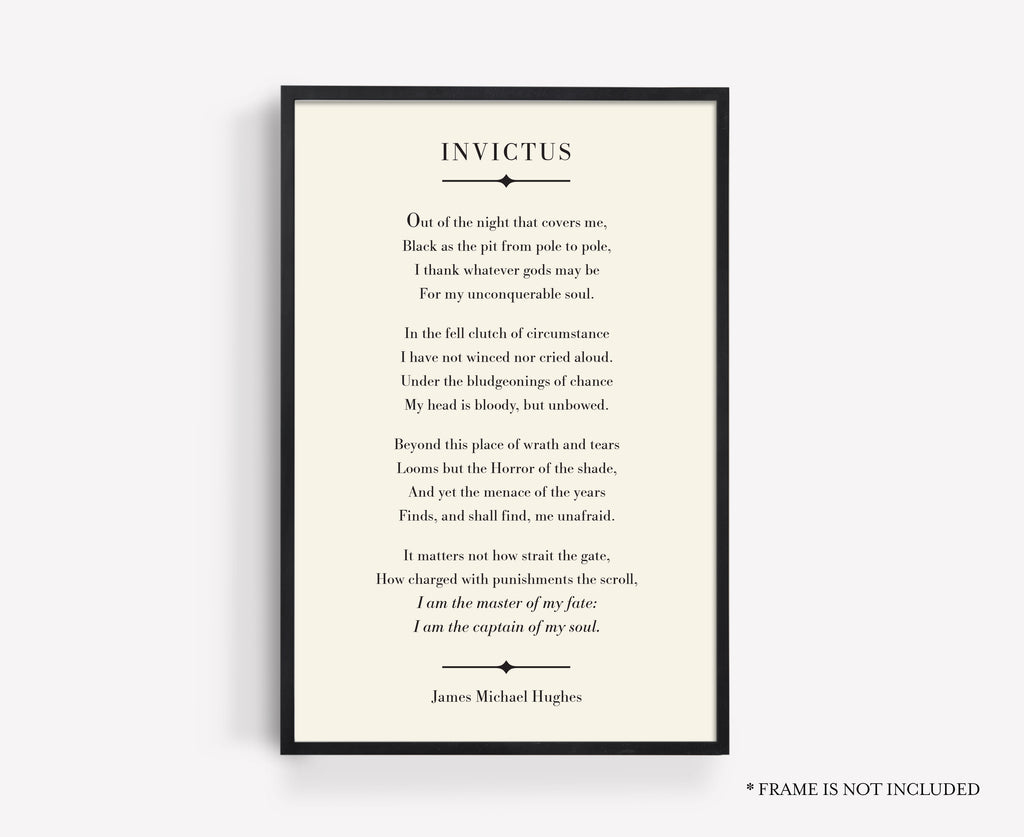 invictus-poem-art-print-with-personalized-name-papermints for Invictus Poem Free Printable Version Invictus Poem Art Print // With Personalized Name – Papermints for Invictus Poem Free Printable Version