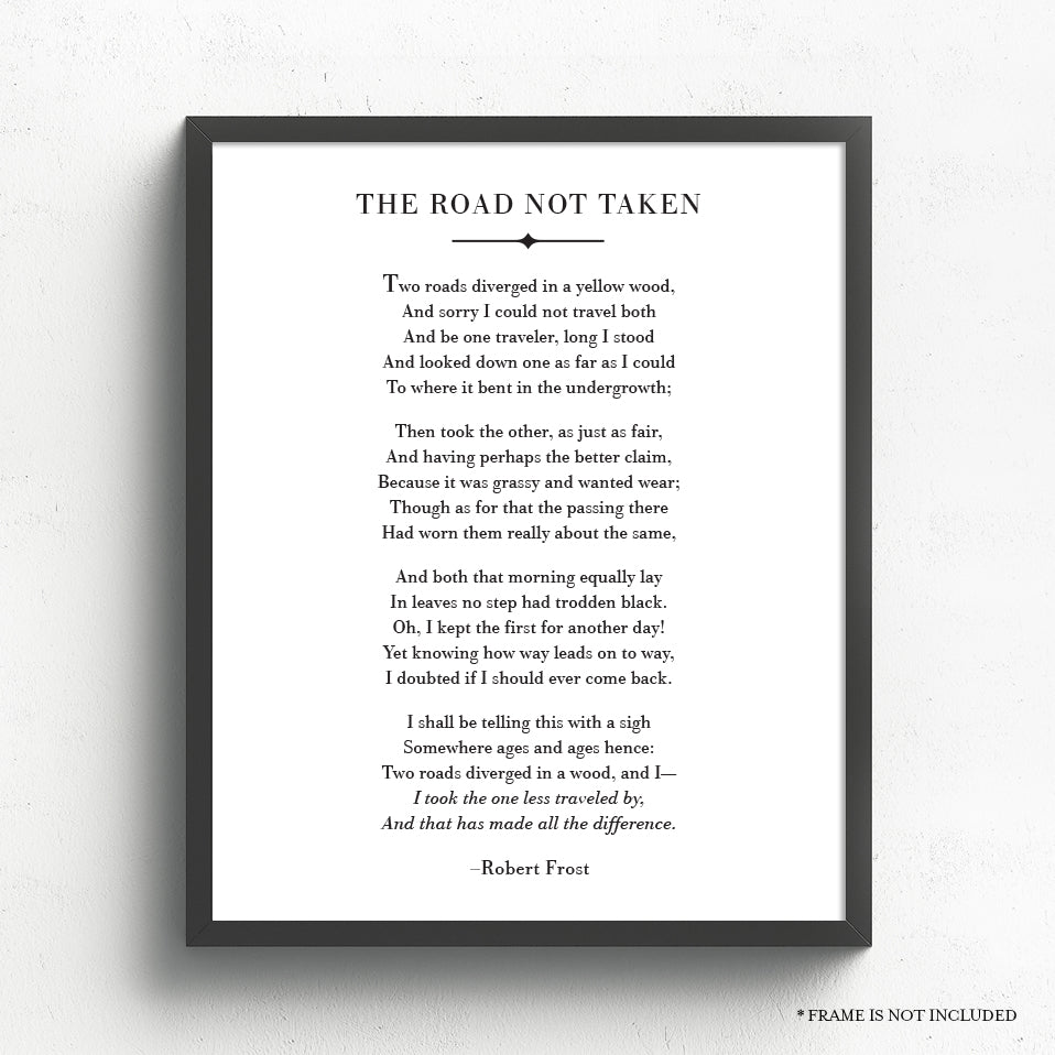 The Road Not Taken Poem // Robert Frost