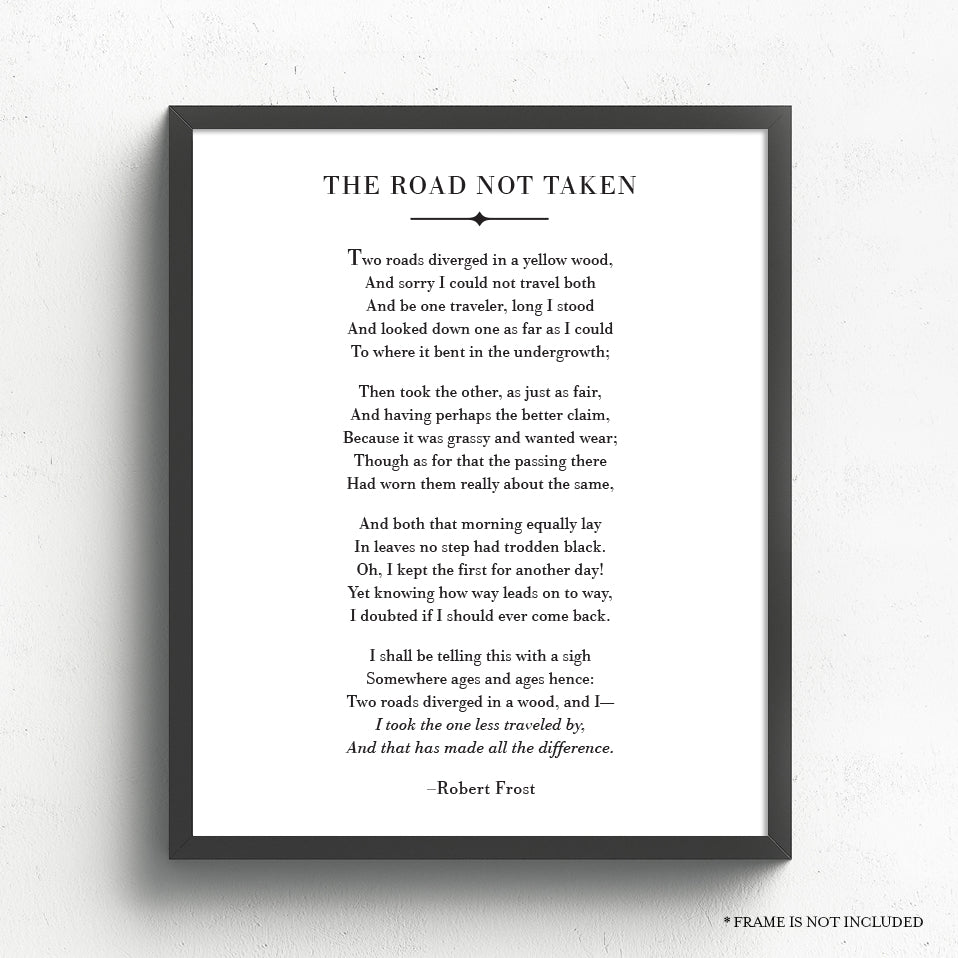 The Road Not Taken Poem // Robert Frost – Papermints