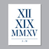 Roman Numeral Date Print // Couple's Initials