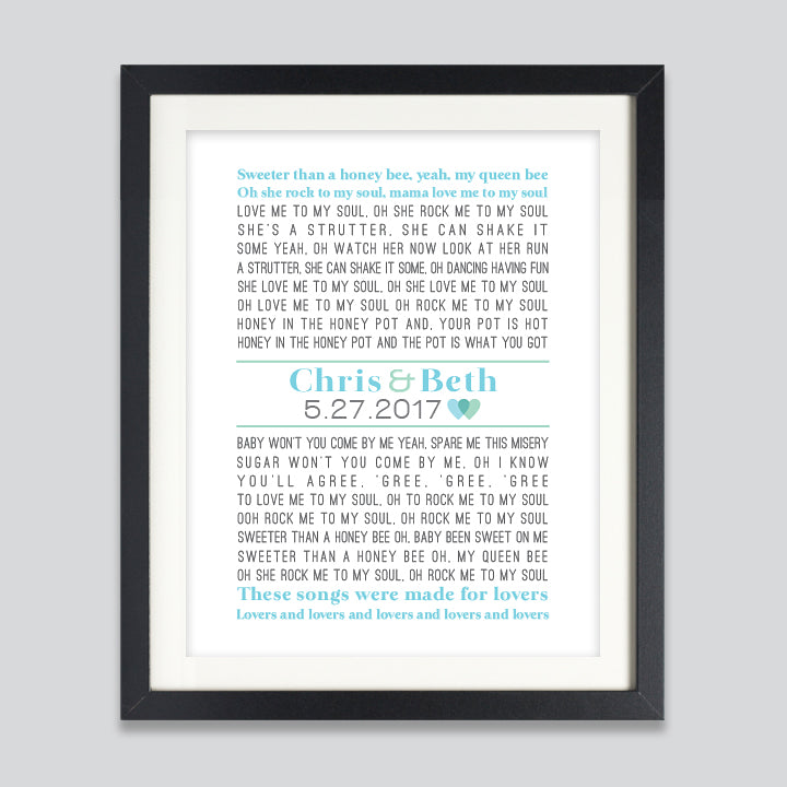 First Dance Lyrics Poster // Serif Font – Papermints