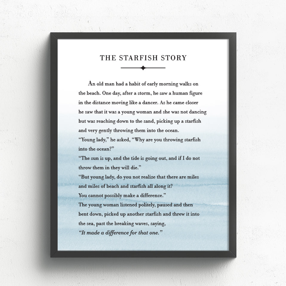 The Starfish Story Print // Make a difference