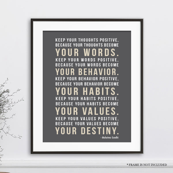 Mahatma Gandhi Inspirational Quote // Words to Live by