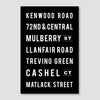 Custom Subway Art Print // Street Names & Favorite Places