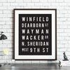 Custom Subway Sign Poster // Street Names & Places