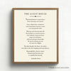 The Guest House Art Print // Rumi Poem