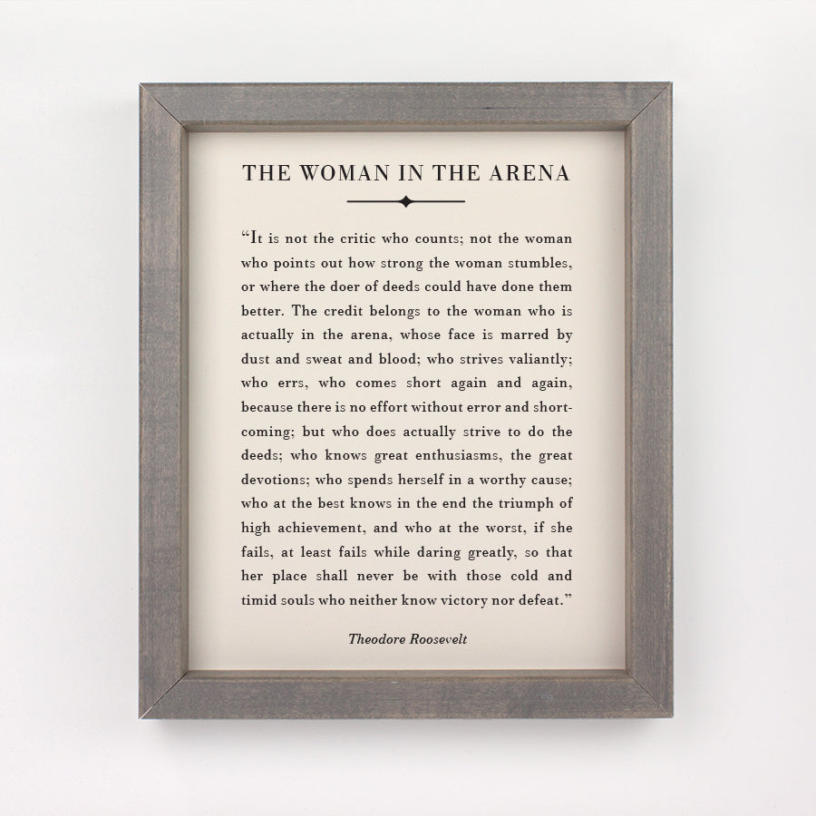 Woman in the Arena Art Print // Inspirational Wall Art