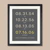 Couple's Important Dates Block Text Print // Highlighted Date