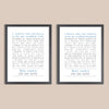 His Vows, Her Vows Print Set // Wedding Gift, 1st Anniversary