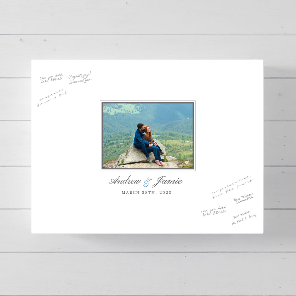Minimalist Photo Guest Book Alternative for wedding // Poster or Canvas