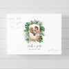 Tropical Green Leaves Wedding Guest Book Alternative //  Poster or Canvas
