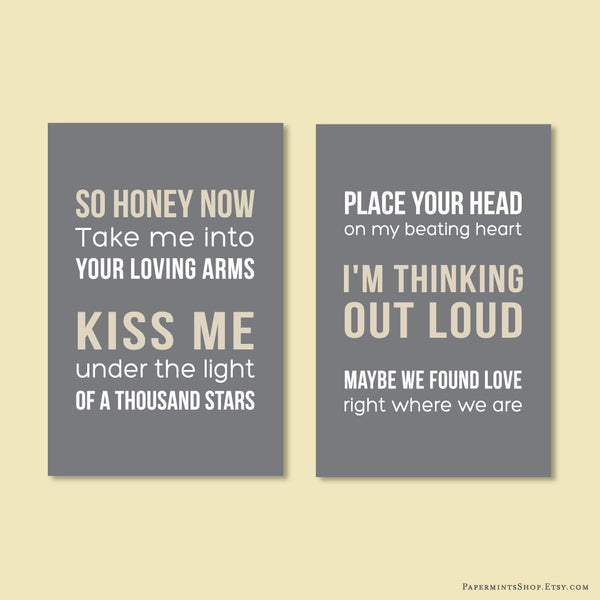 Set of 2 Custom Quote Art Prints