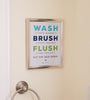 Wash Brush Flush Kids Bathroom Wall Art Kids Rules Bathroom Decor Bathroom Rules Bathroom Print
