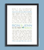 Personalized Wedding Gift, Song Lyrics Wall Print (custom song lyric art) first dance song, custom colors