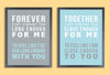 Set of 2 Custom Quote Art Prints