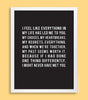Personalized Quote Print, Subway Art Poster (Poem, Inspirational Quote, message, song lyrics) black, custom colors