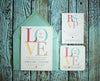 LOVE Wedding Save the Date // Double Sided Postcard