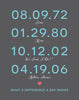 Special Dates for Wedding Couple // Couple's Names & Heart